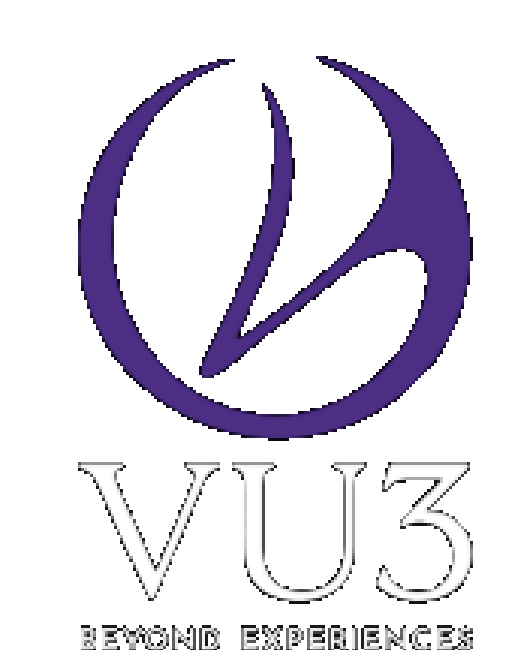 شعار VU3 — رأسي، للخلفيات الداكنة